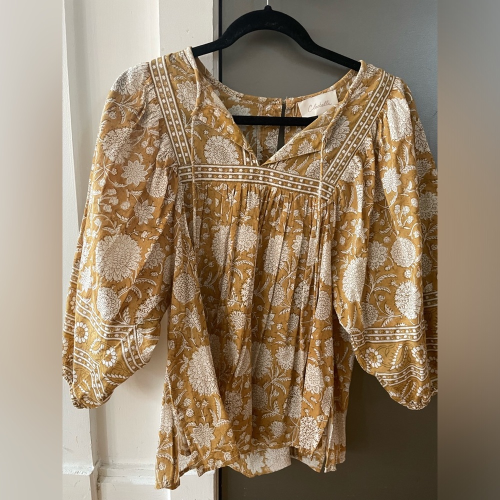 Cleobella Peasant Blouse, Size S